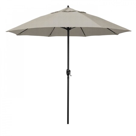 California Umbrella 9' Bronze Aluminum Market Patio Umbrella, Olefin Woven Granite 194061337516